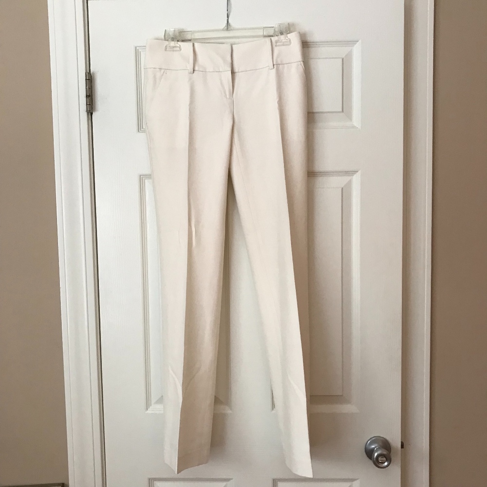 Ann Taylor Winter White Cream Trousers